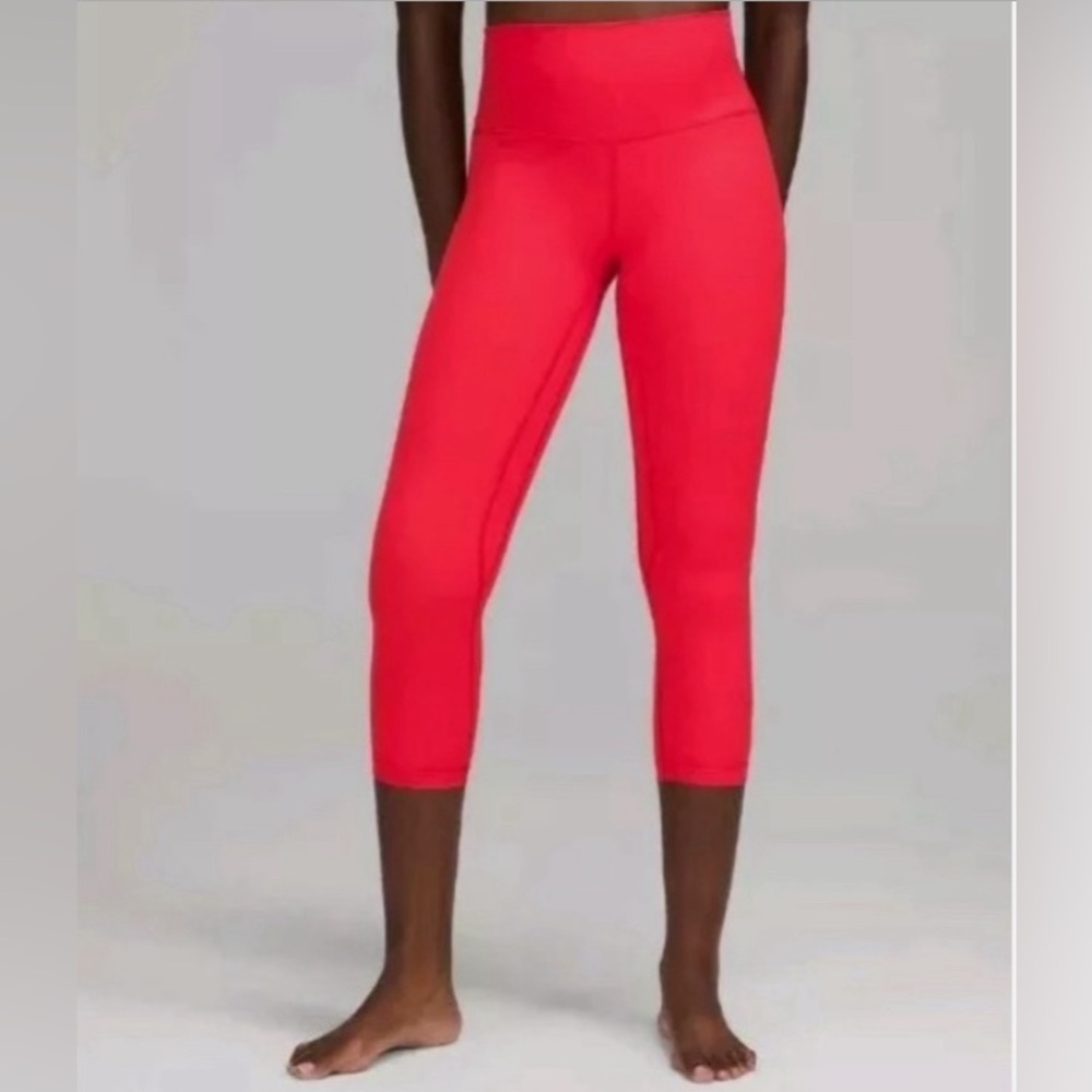 Lululemon Align HR Crop 25” Size 8 Love Red LORE High-Rise ~ Nulu